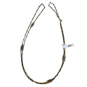 Vintage Gold-Tone & Silver-Tone Chain Link Necklace